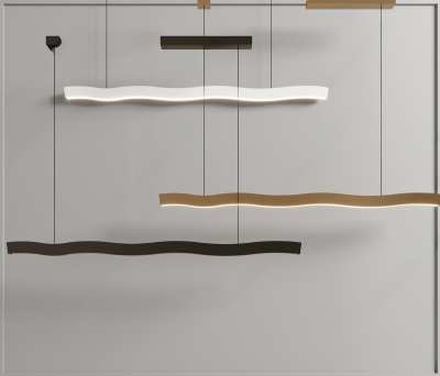 现代条形吊灯3D模型下载